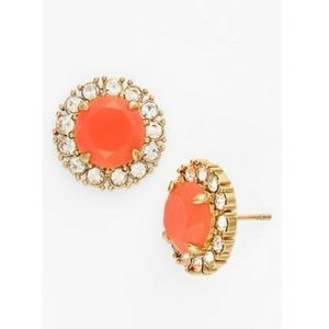 Kate spade secret garden studs - coral color